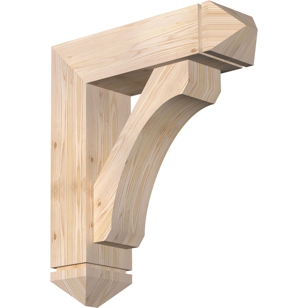 Ekena Millwork Legacy Arts and Crafts Smooth Bracket w/ Offset Brace, Douglas Fir, 7 1/2"W x 26"D x 30"H BKT0806X26X30LEC03SDF - main